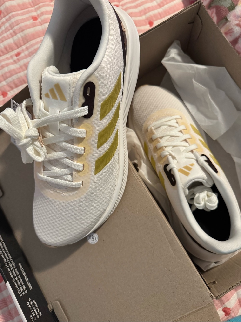 NWT ADIDAS RunFalcon 3.0 W Women's Athletic Sneakers with Leopard Detail- Size 8 - Picture 2 of 7